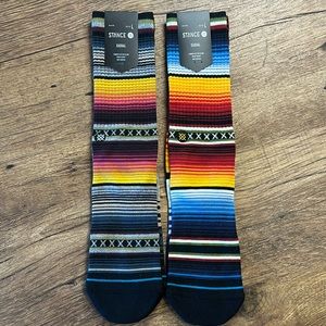 Stance Set of 2 Casual Curren ST Crew Socks Men’s Size Large Red and Burgundy